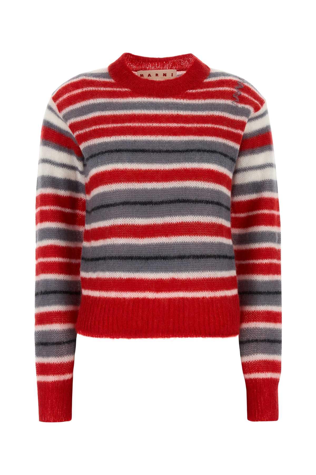 marni embroidered mohair blend sweater