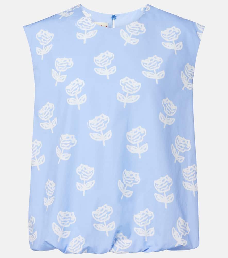 marni floral cotton top