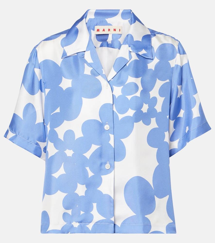marni floral silk shirt