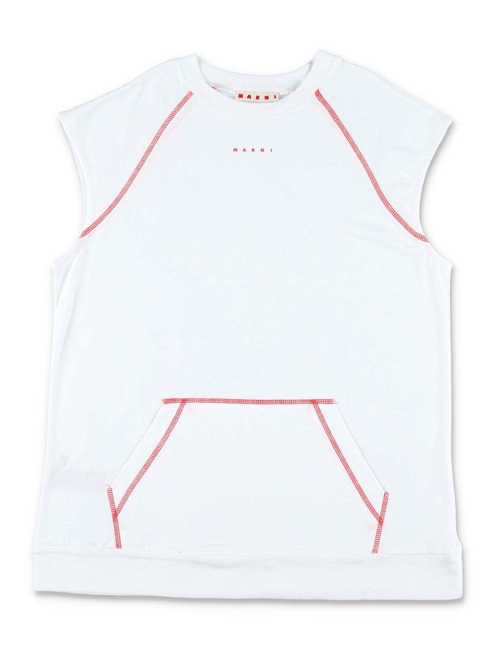 marni kid - contrast stitching cotton dress