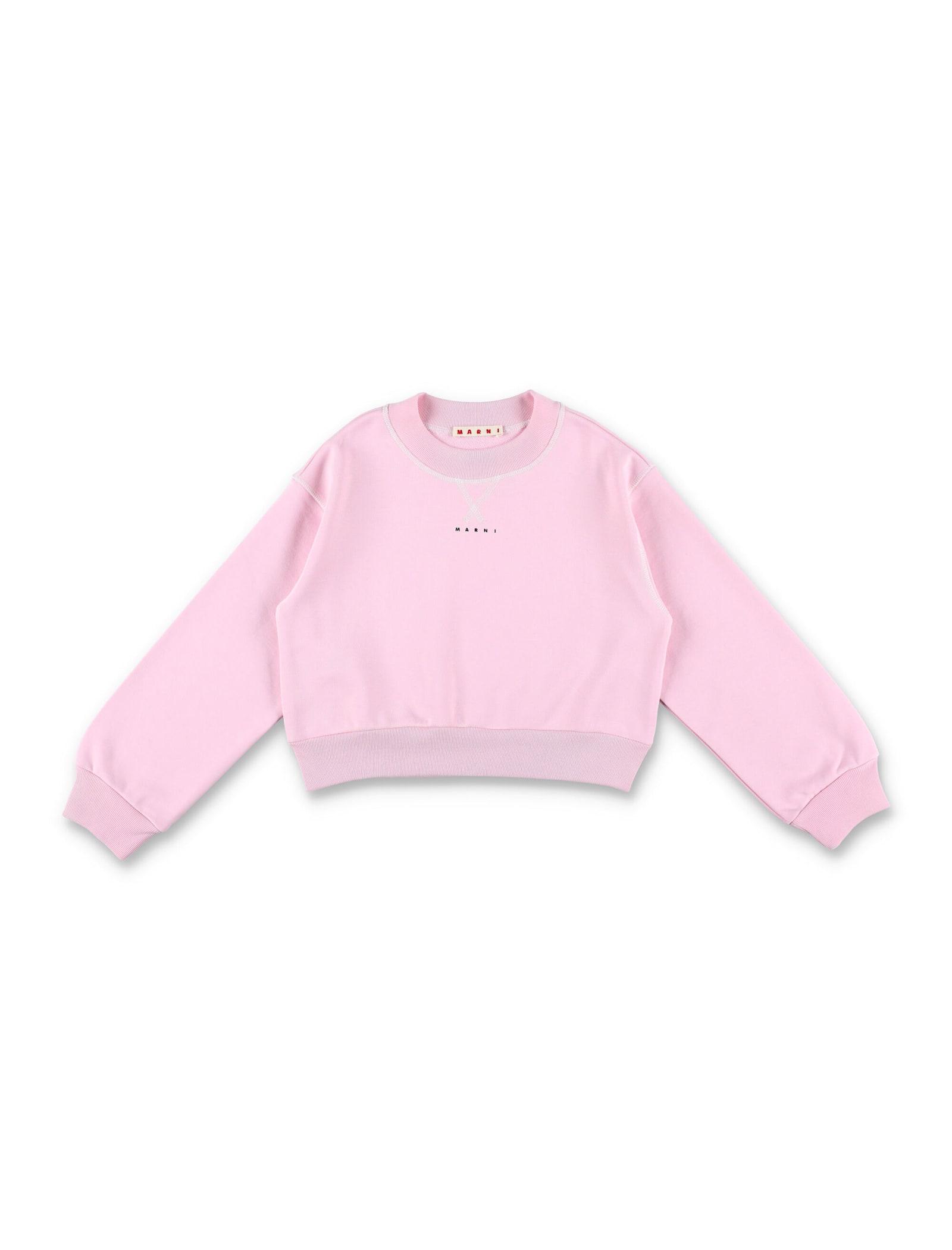 marni kid - cropped logo sweatshirt