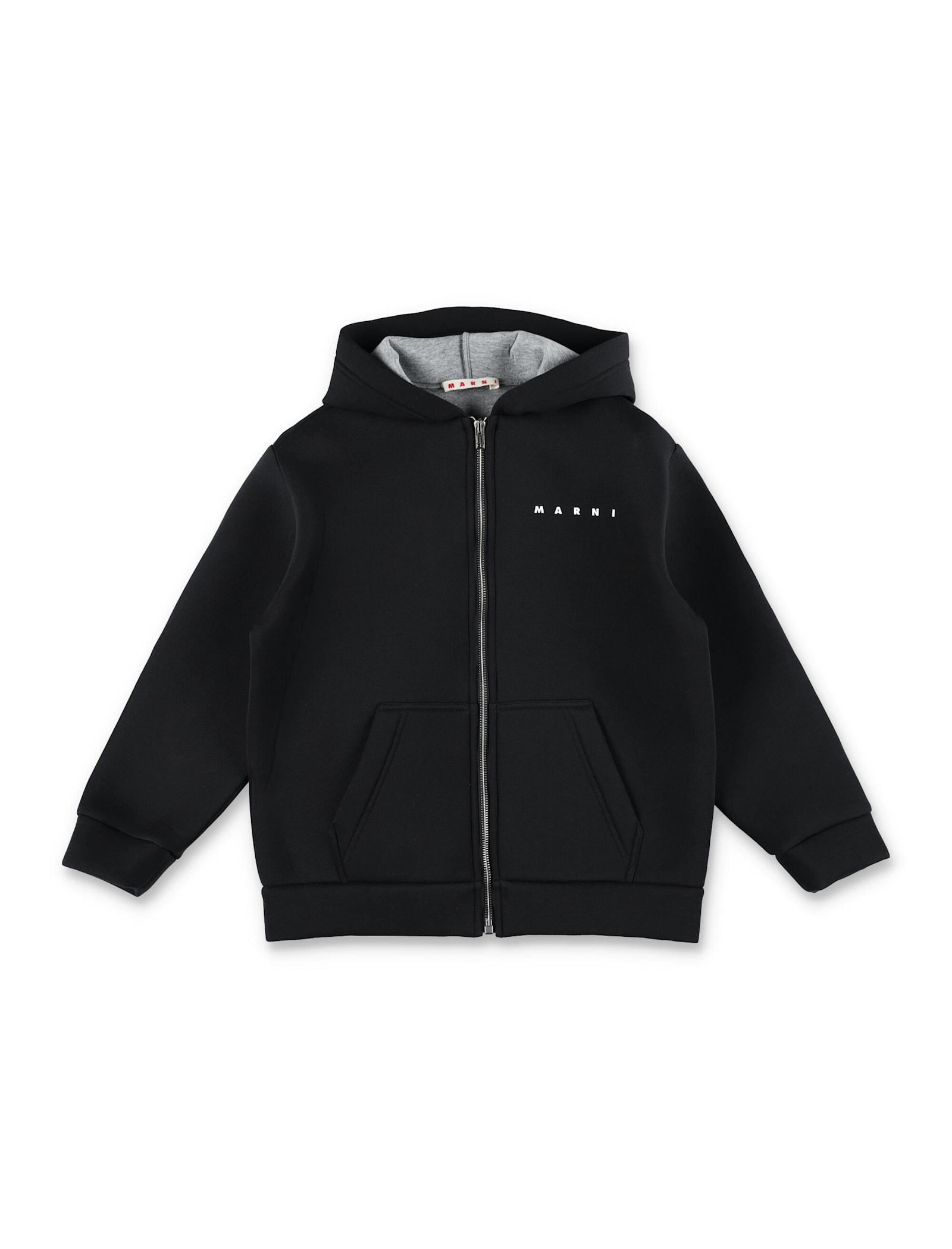 marni kid - zip-up cotton blend hoodie