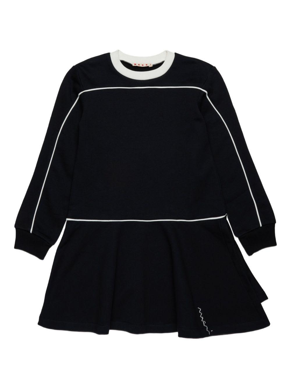 marni kids dress with embroidered logo
