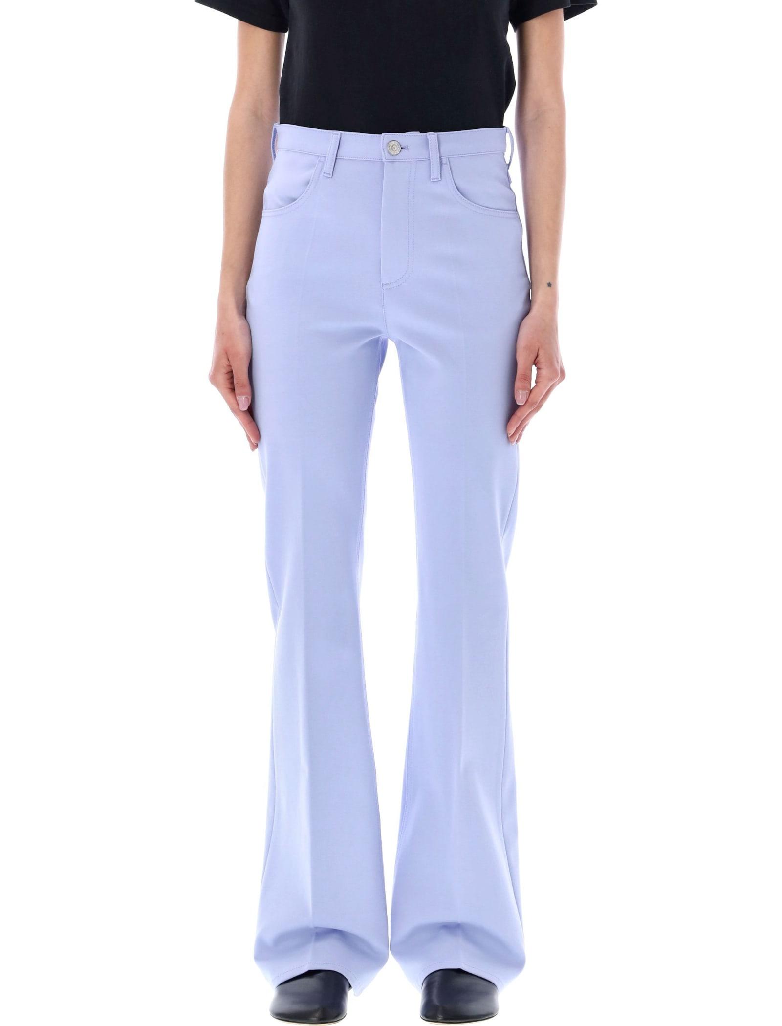 marni lilac jersey flared pant