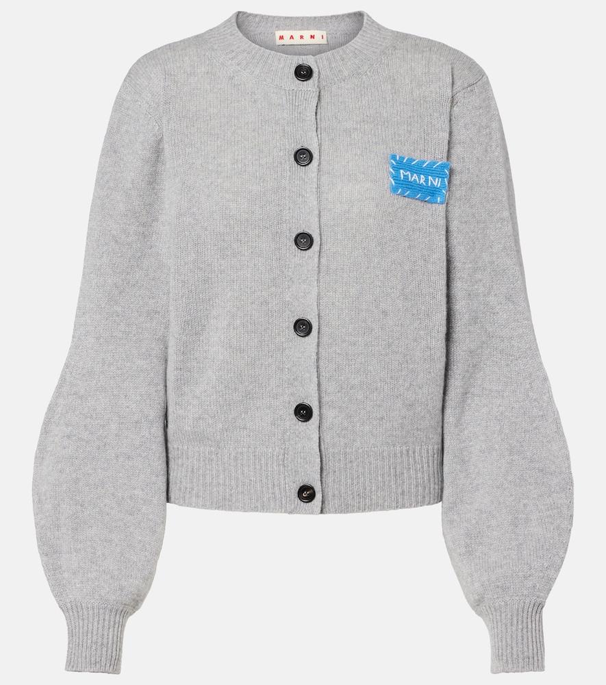 marni logo cashmere cardigan