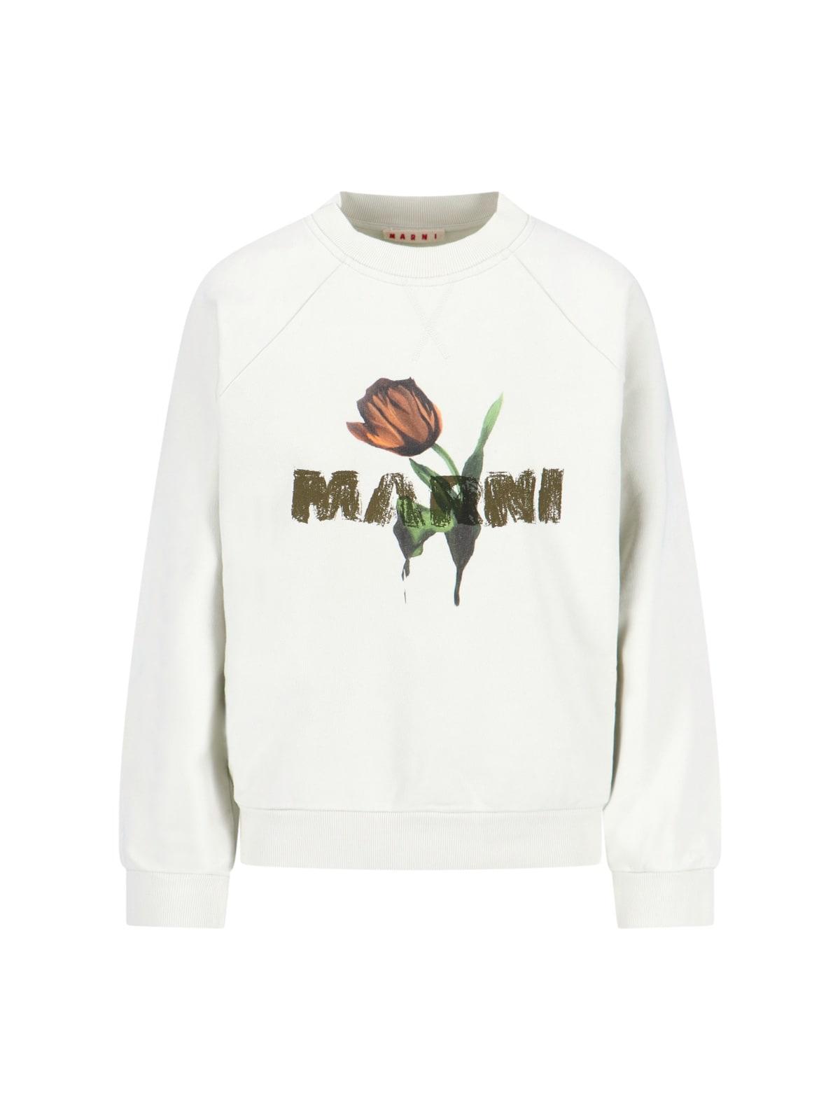 marni logo crewneck sweatshirt