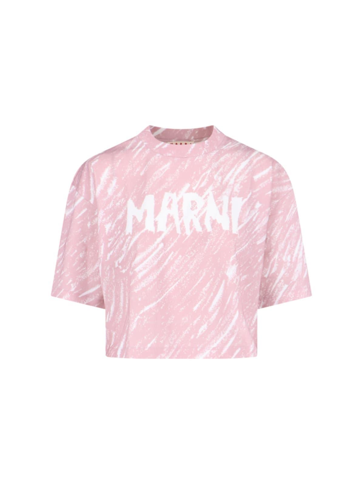 marni logo crop t-shirt