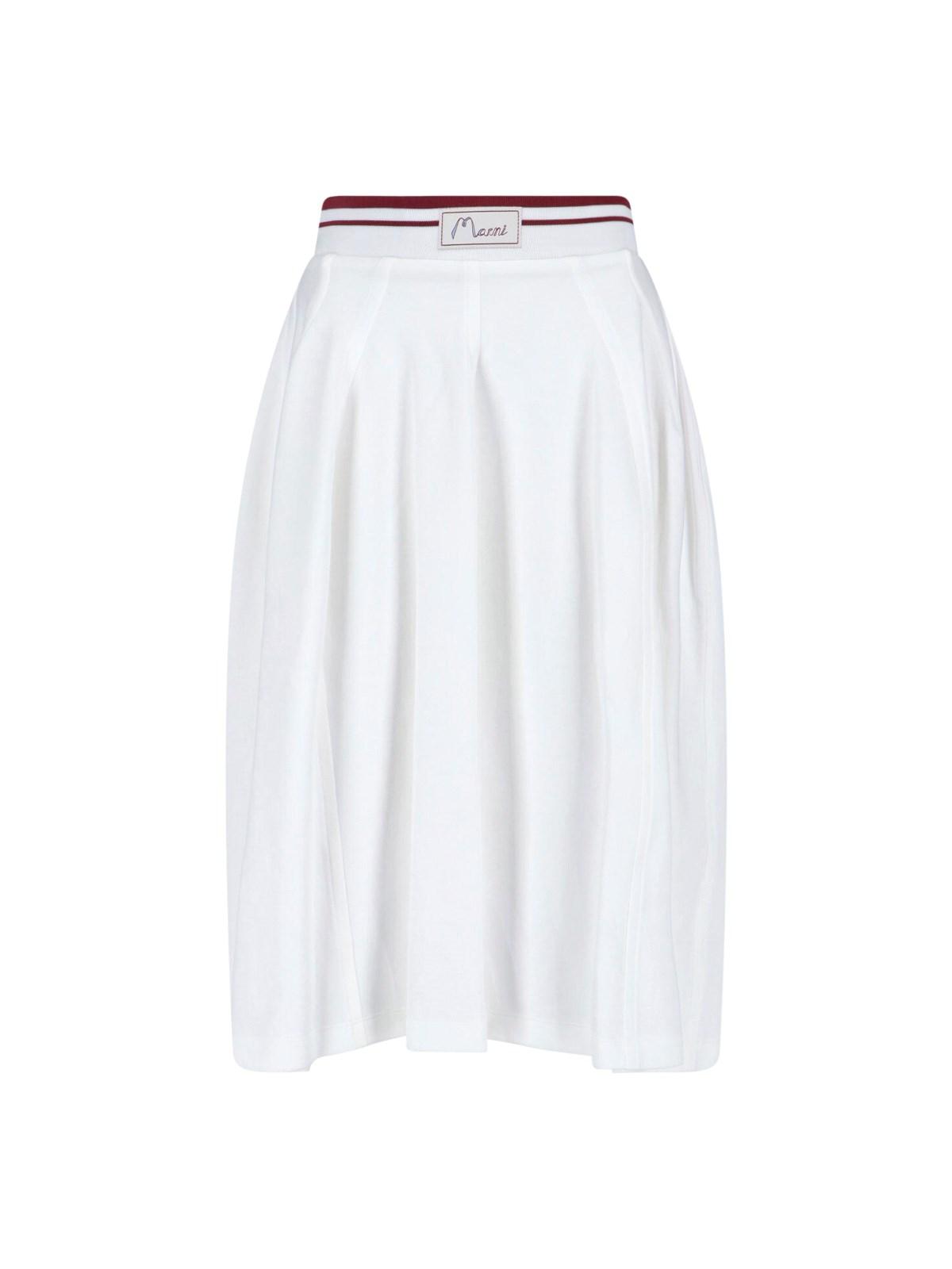marni logo midi skirt