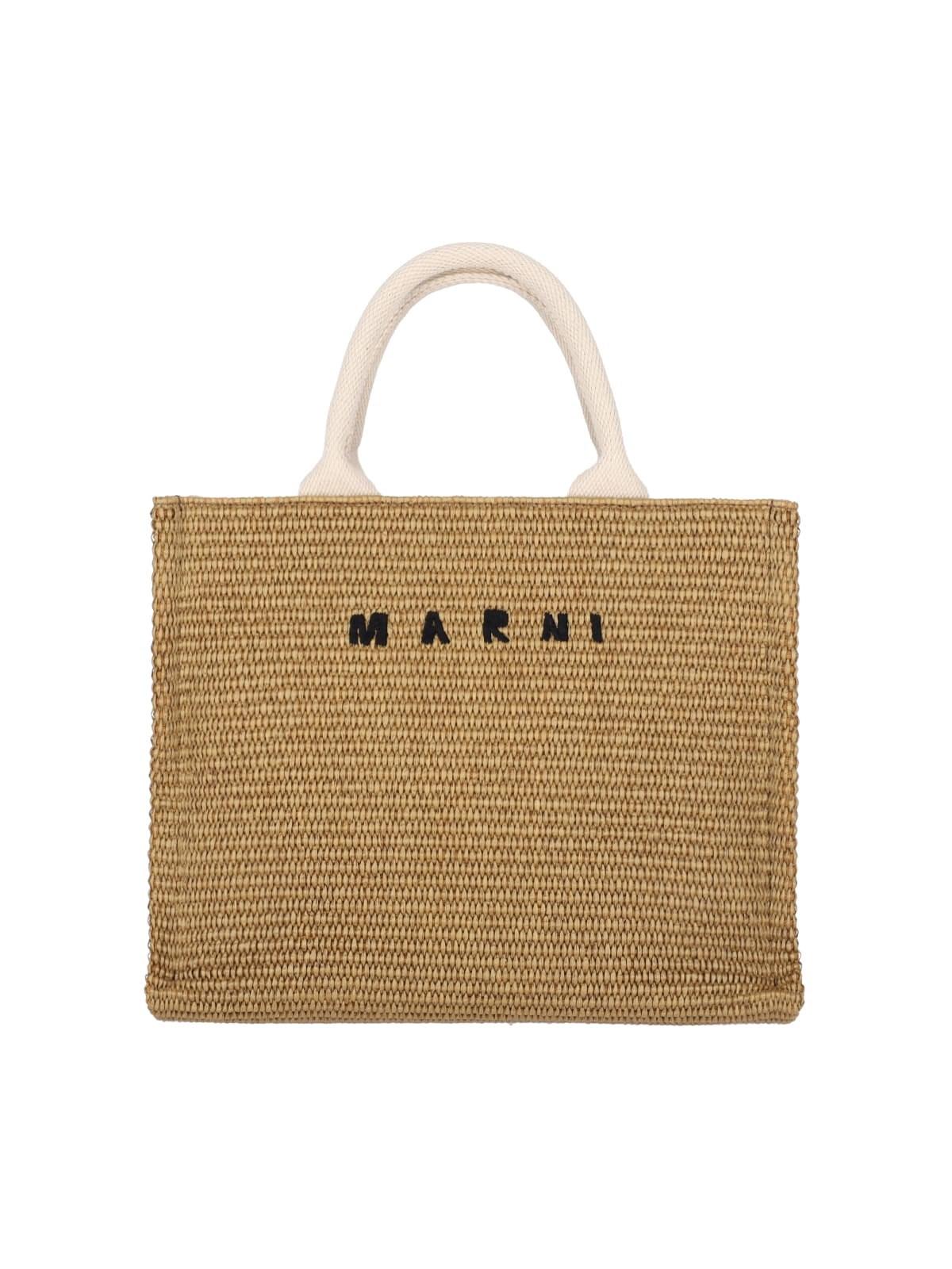 marni logo small tote bag