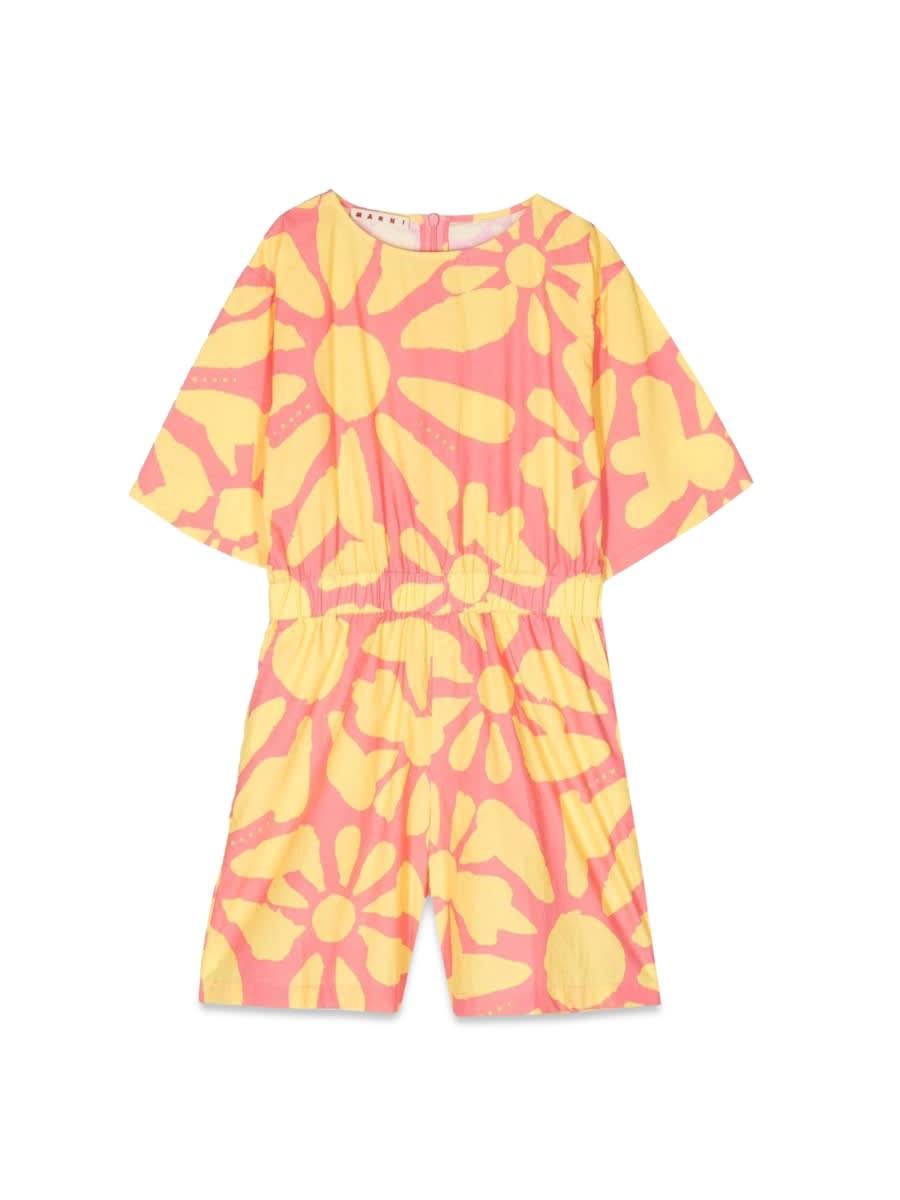 marni mc jumpsuit and patterned shorts