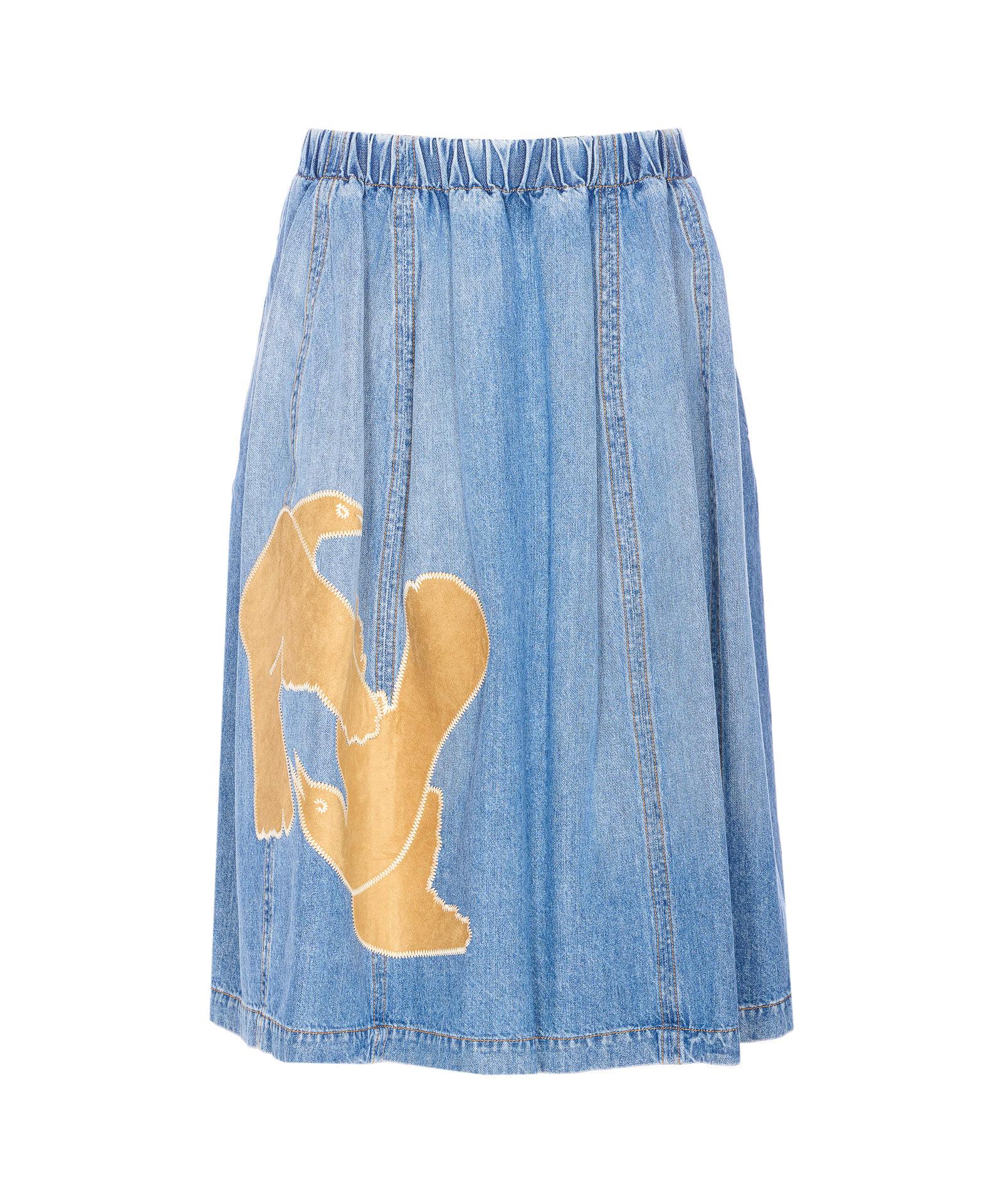 marni midi denim skirt