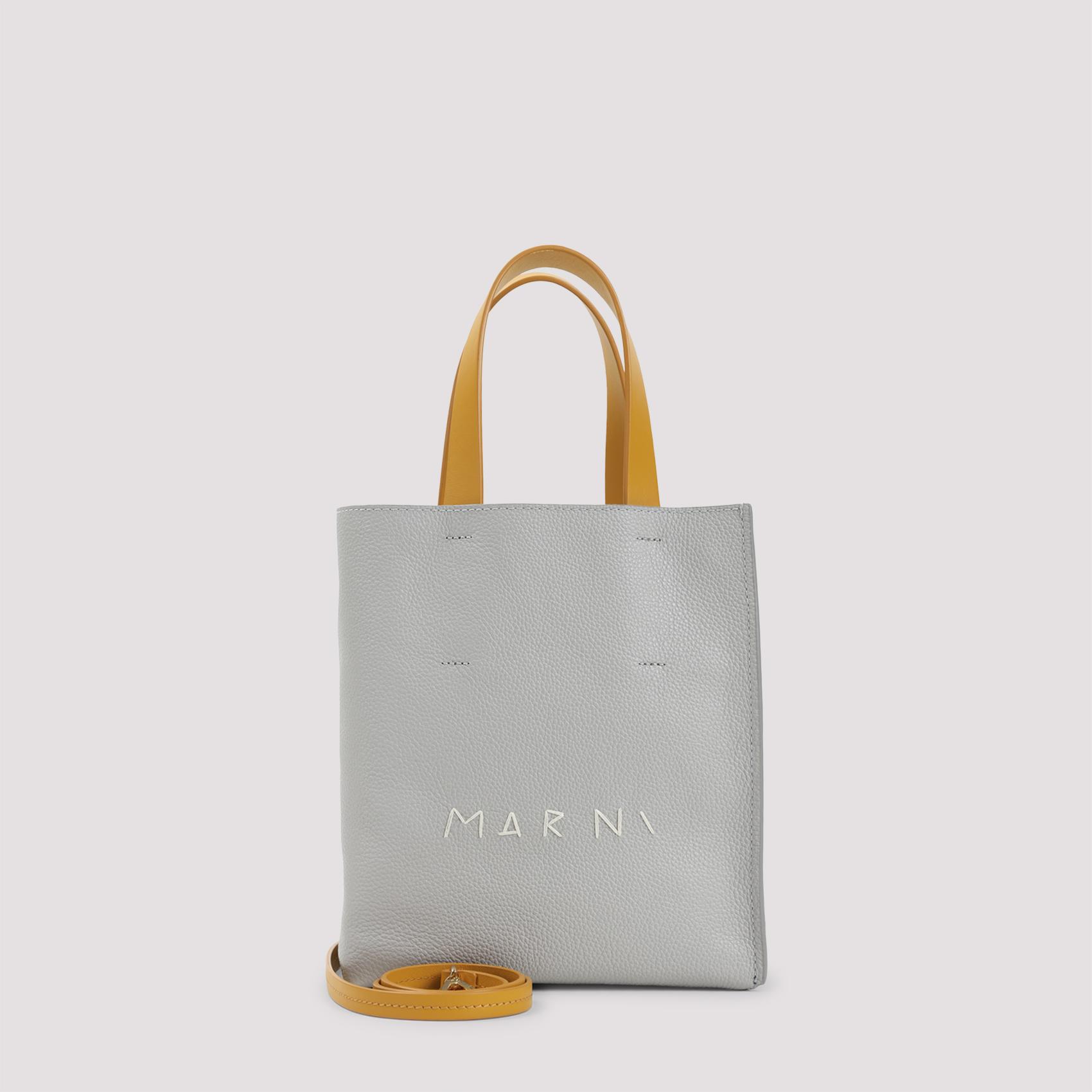 marni museo soft mini handbag blue calf leather bag - women