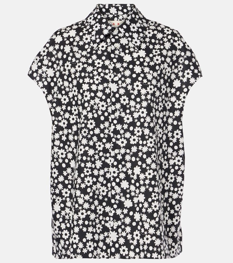 marni printed cotton poplin shirt