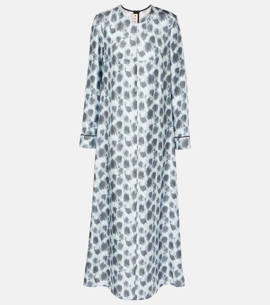 marni printed silk maxi dress