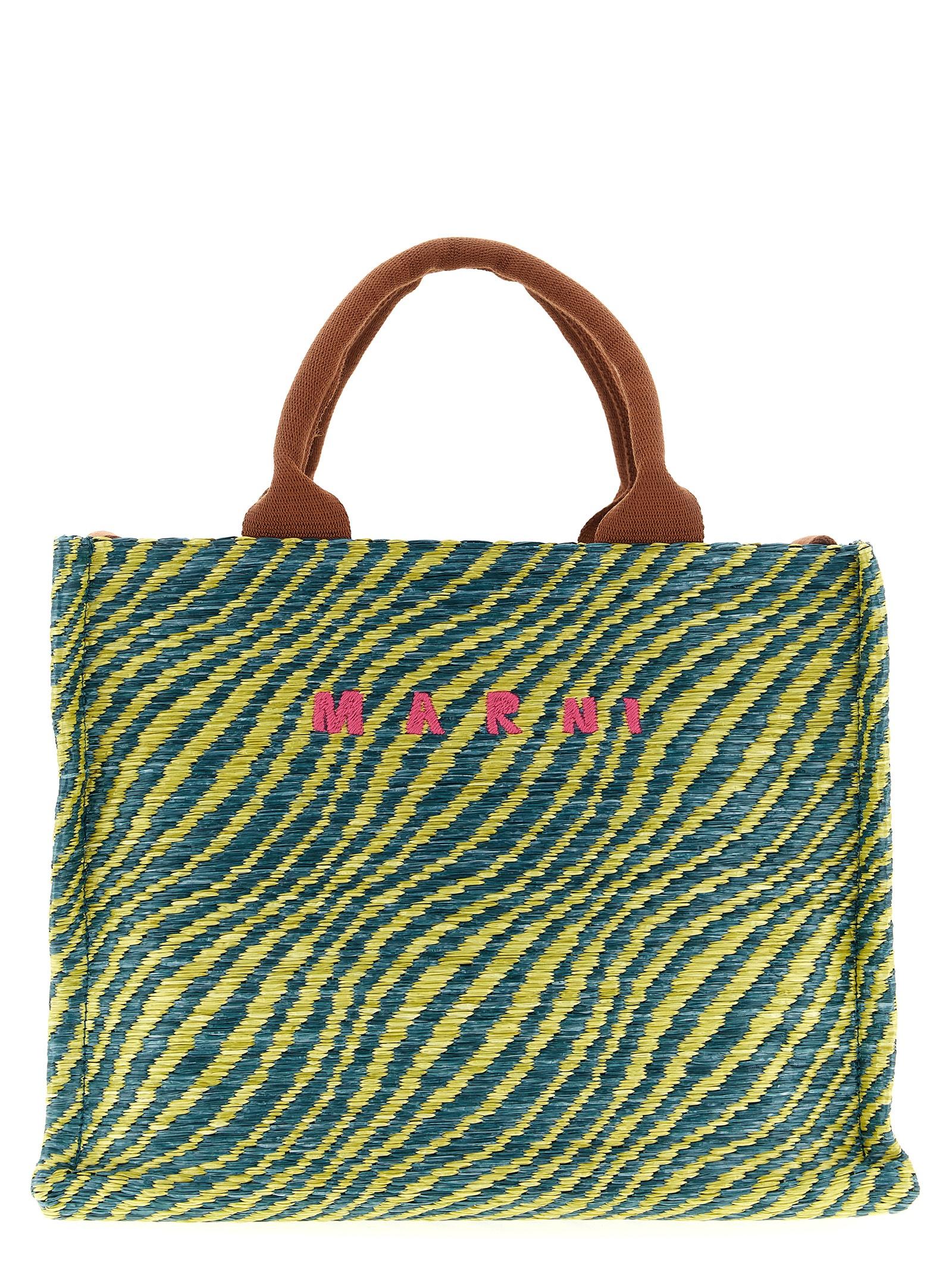 marni raffia handbag multicolor polyamide hand bags - women