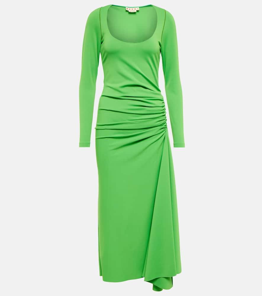 marni ruched midi dress