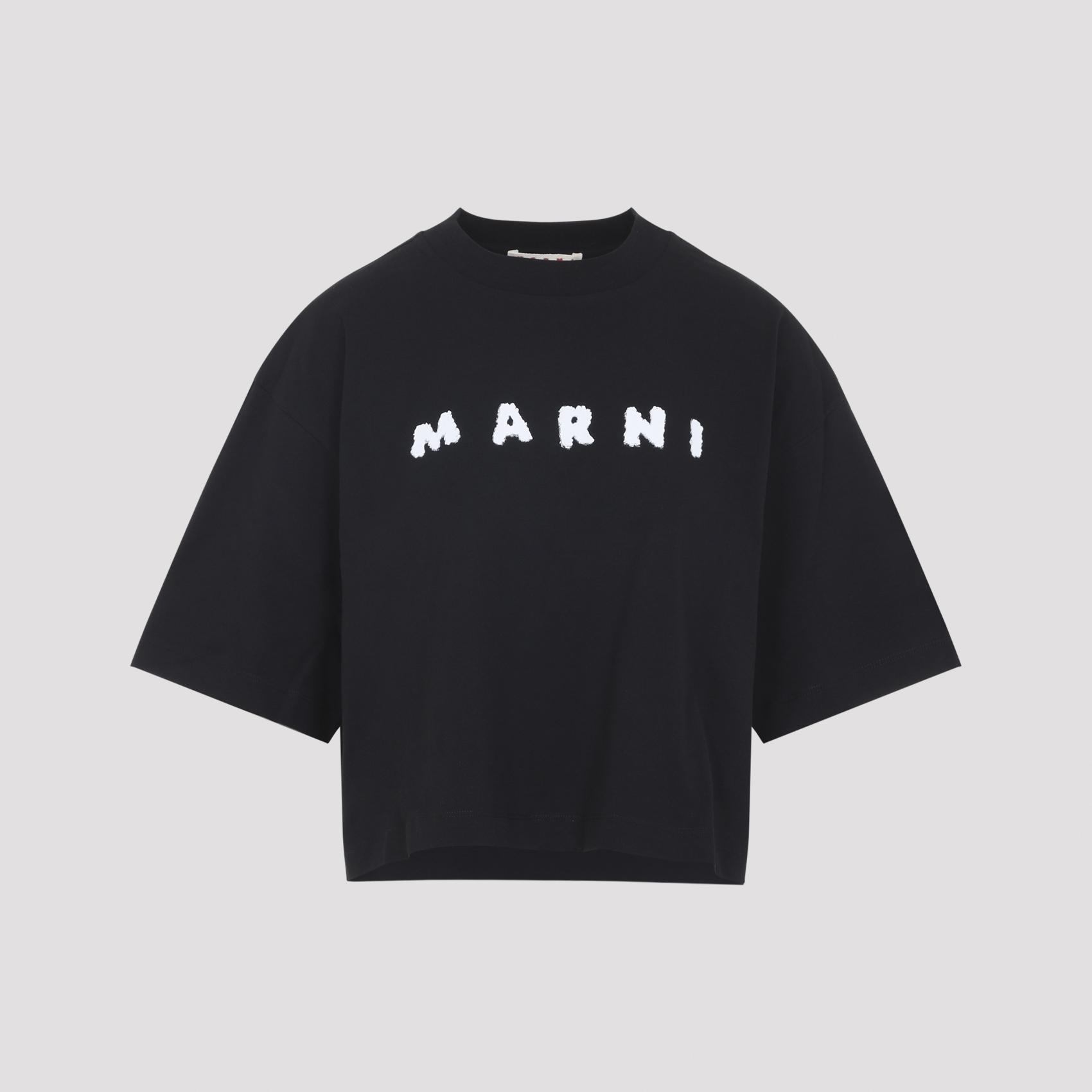 marni t-shirt black cotton tshirt - women