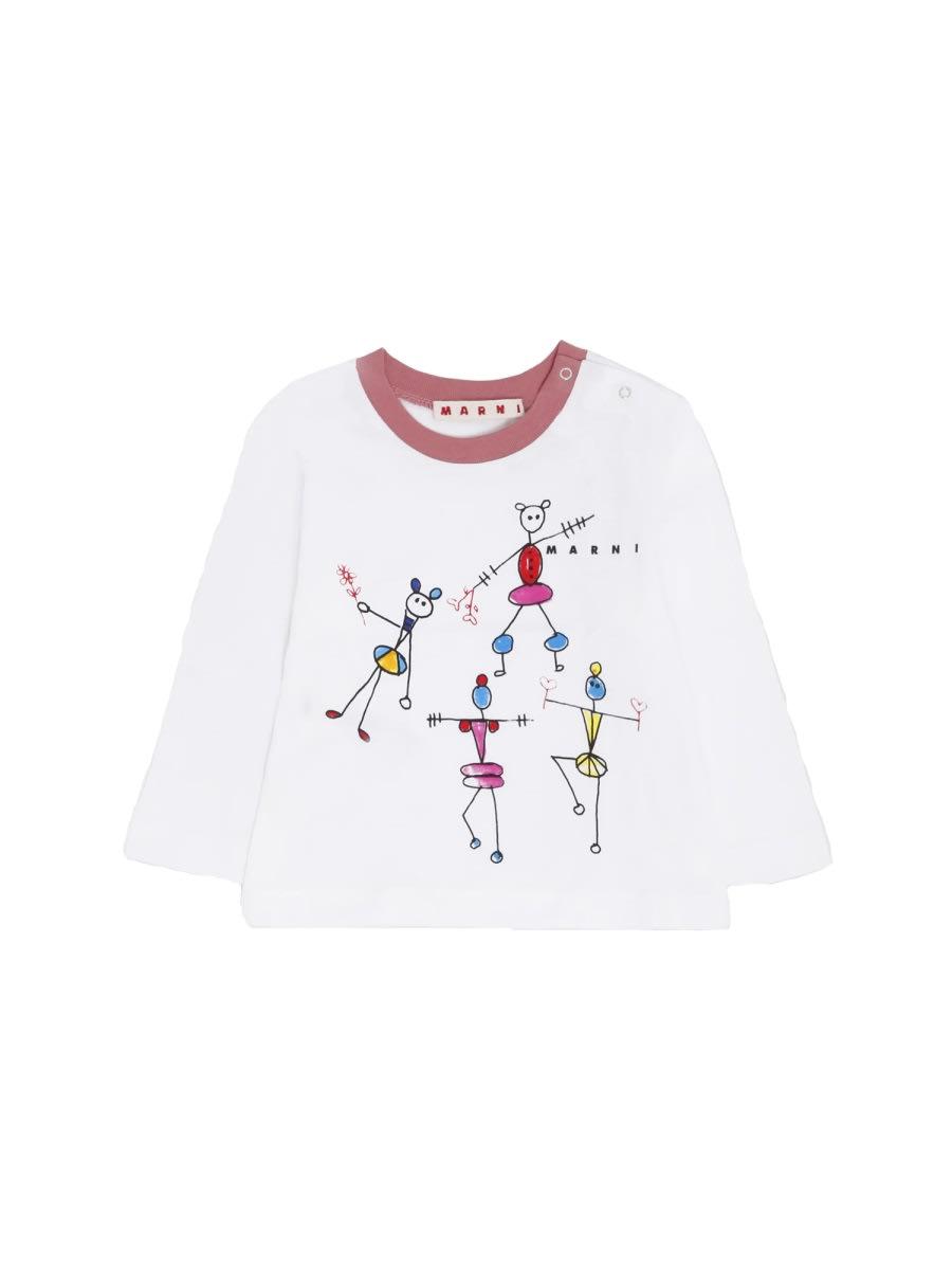 marni t-shirt with stylized logo