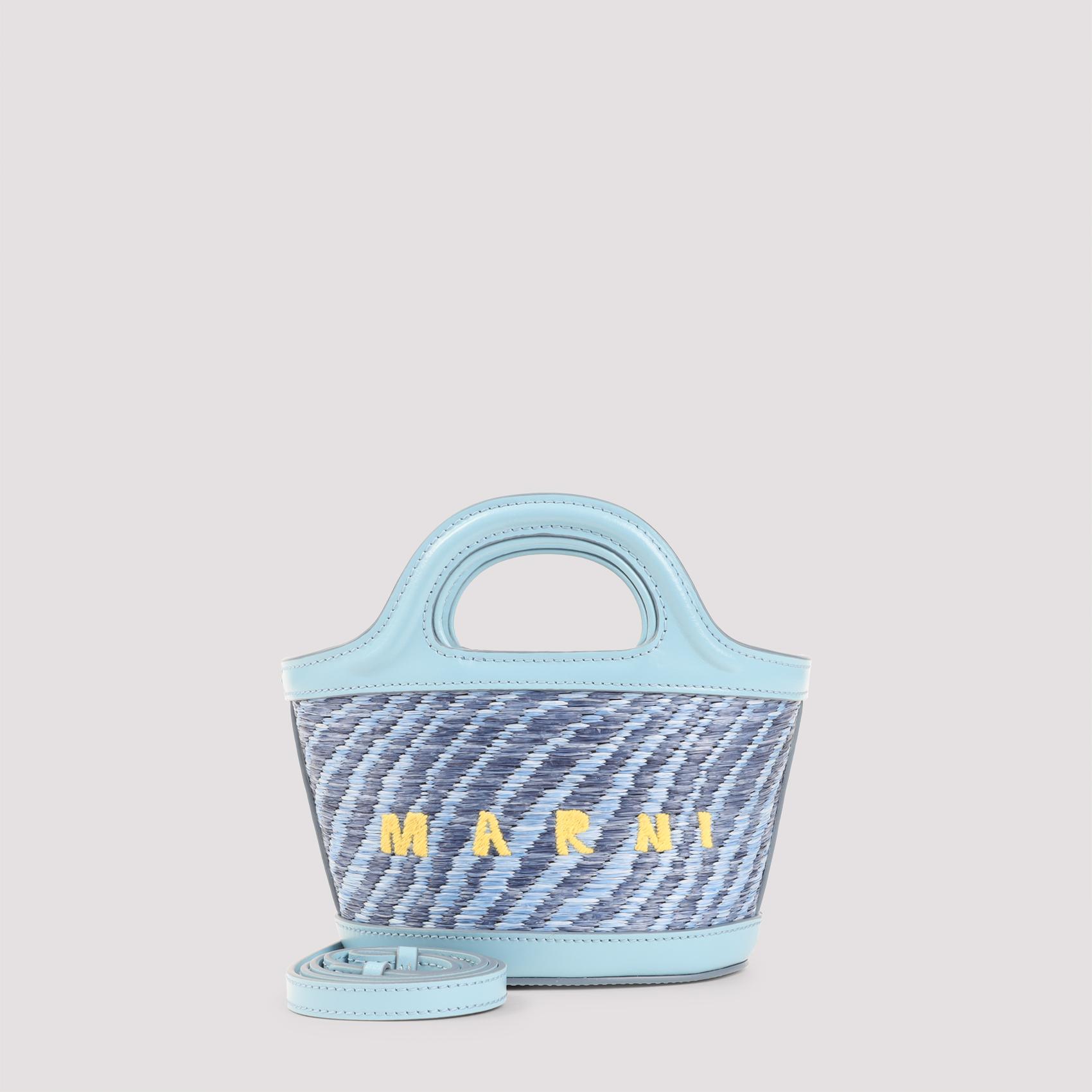 marni tropicalia micro bag blue polyamide - women