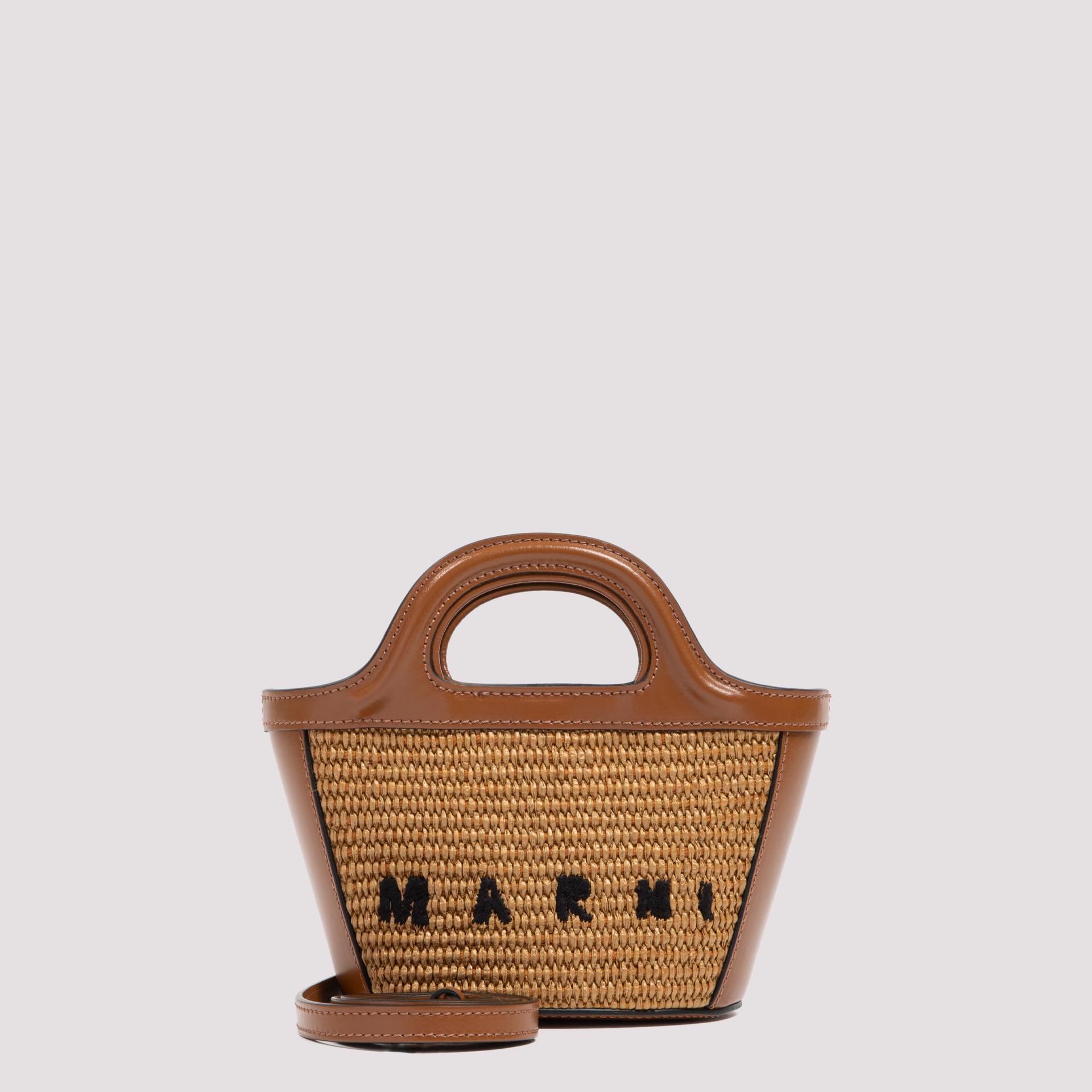 marni tropicalia micro bag nude & neutrals cotton polyamide - women