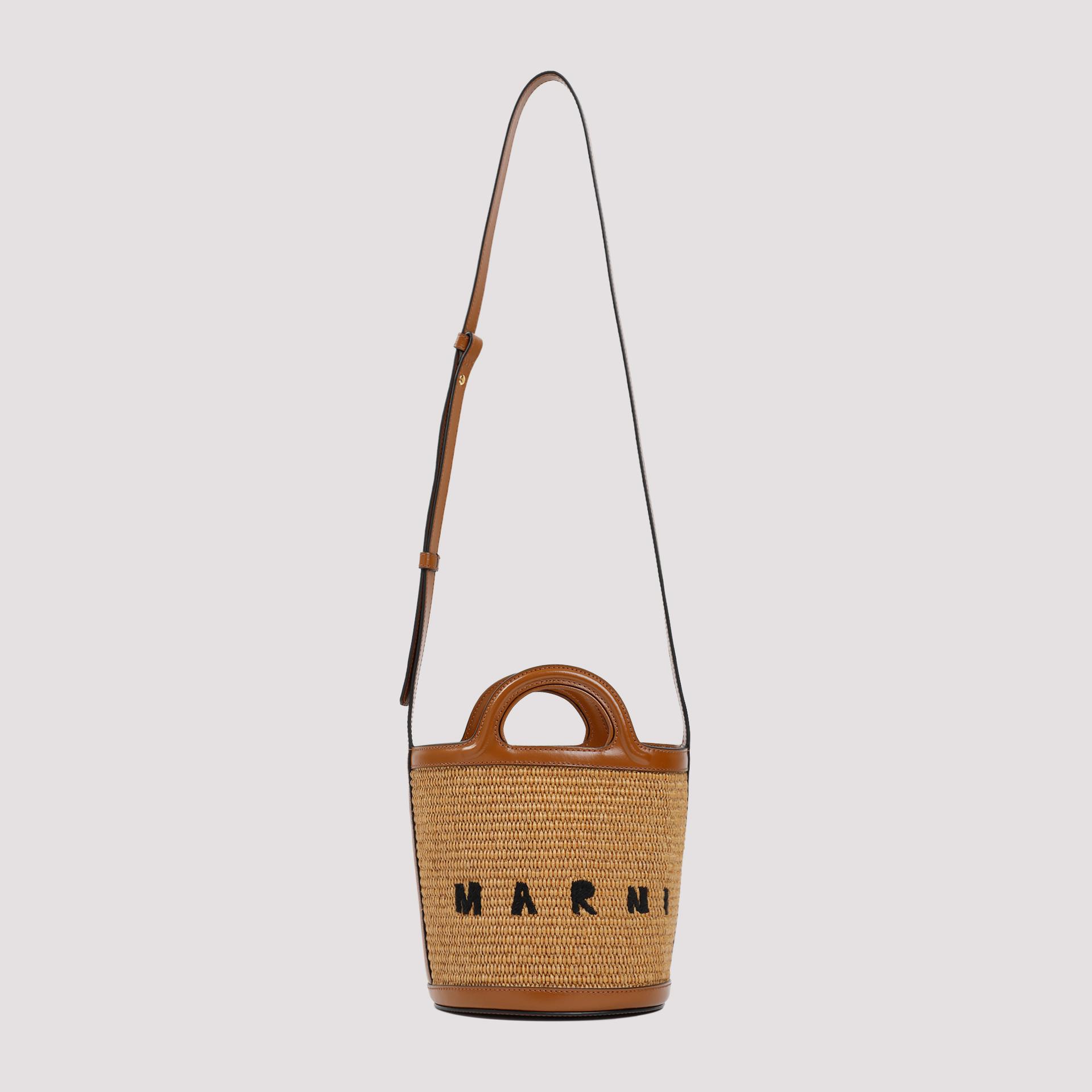 marni tropicalia mini bucket bag nude & neutrals cotton polyamide - women