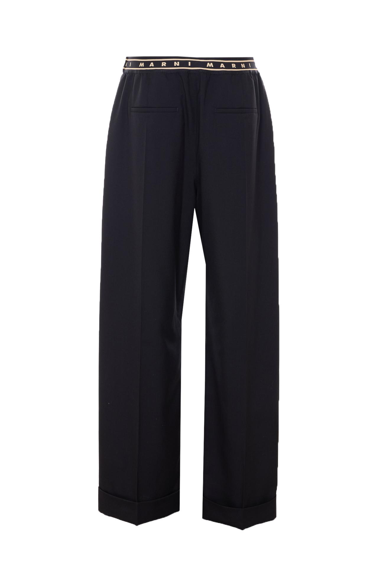 marni trousers black virgin wool - women