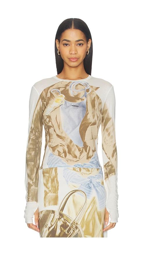 marrknull printed top in cream.