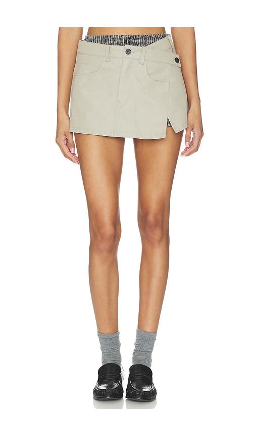 marrknull two-piece utility skirt in taupe.
