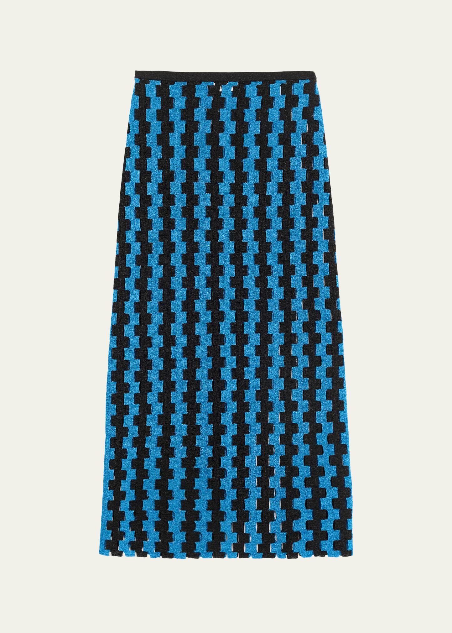 marshall metallic open-knit maxi skirt