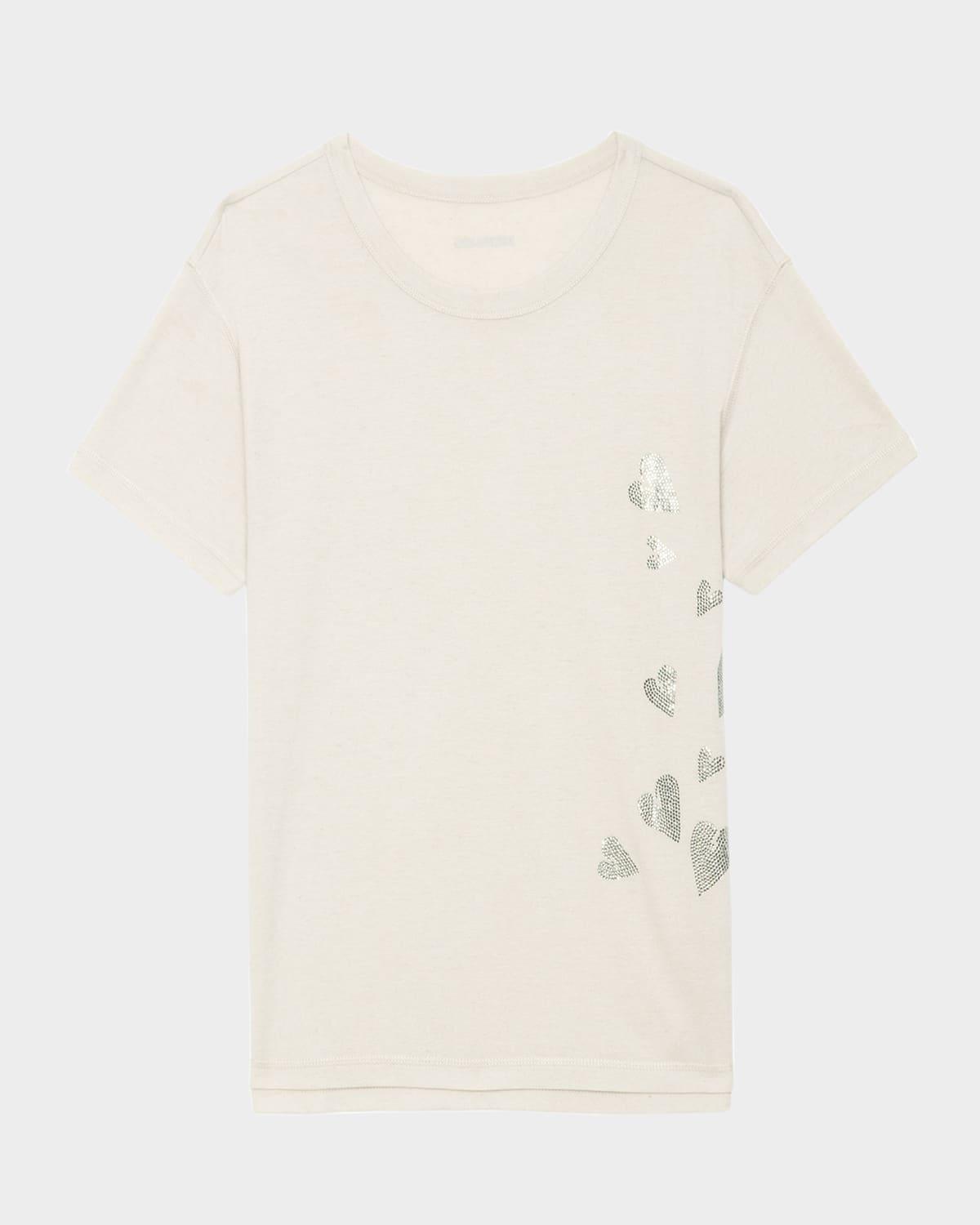 marta embellished heart t-shirt