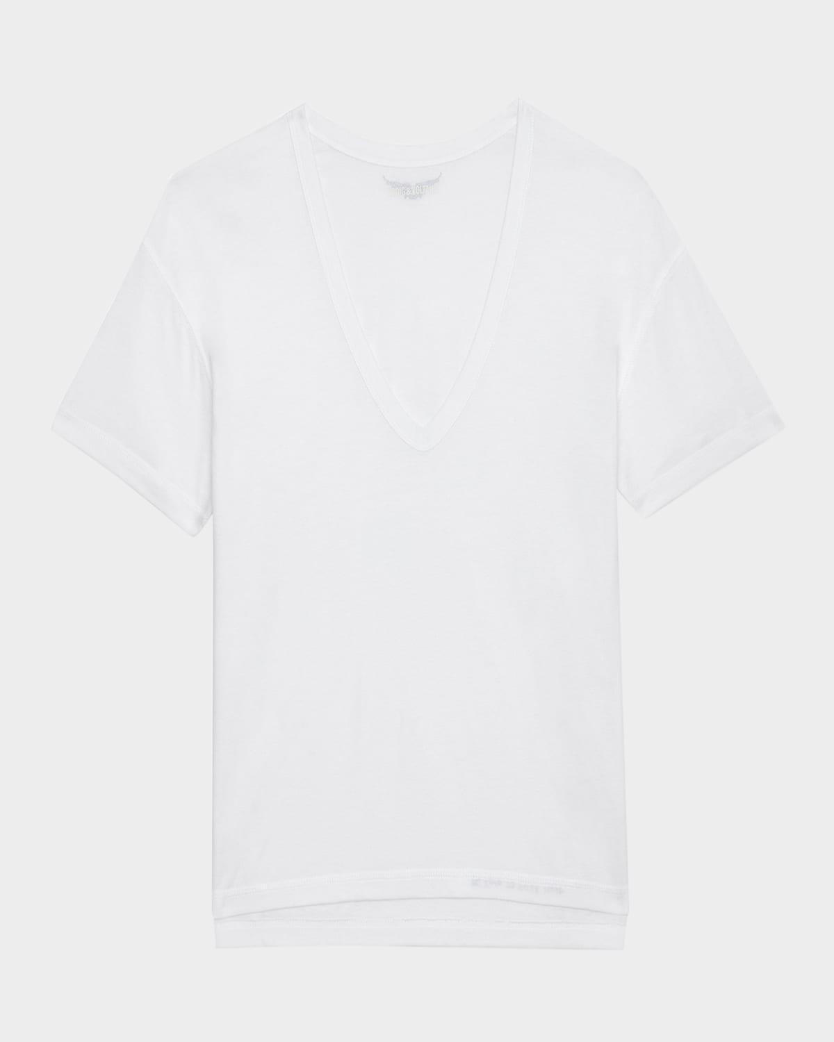 marta embellished wings v-neck tee
