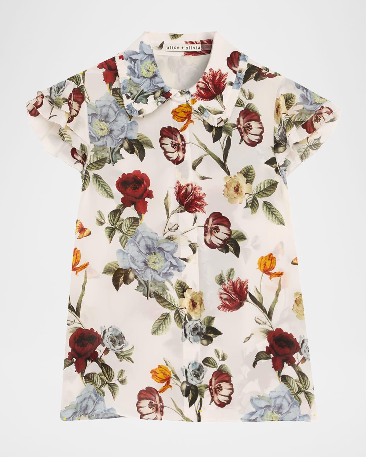 martel flutter-sleeve blouse