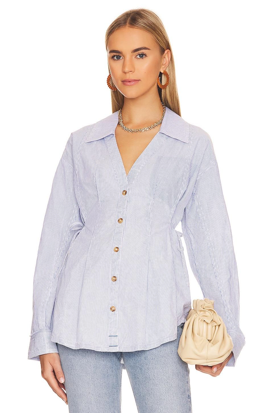 marten oxford stripe top