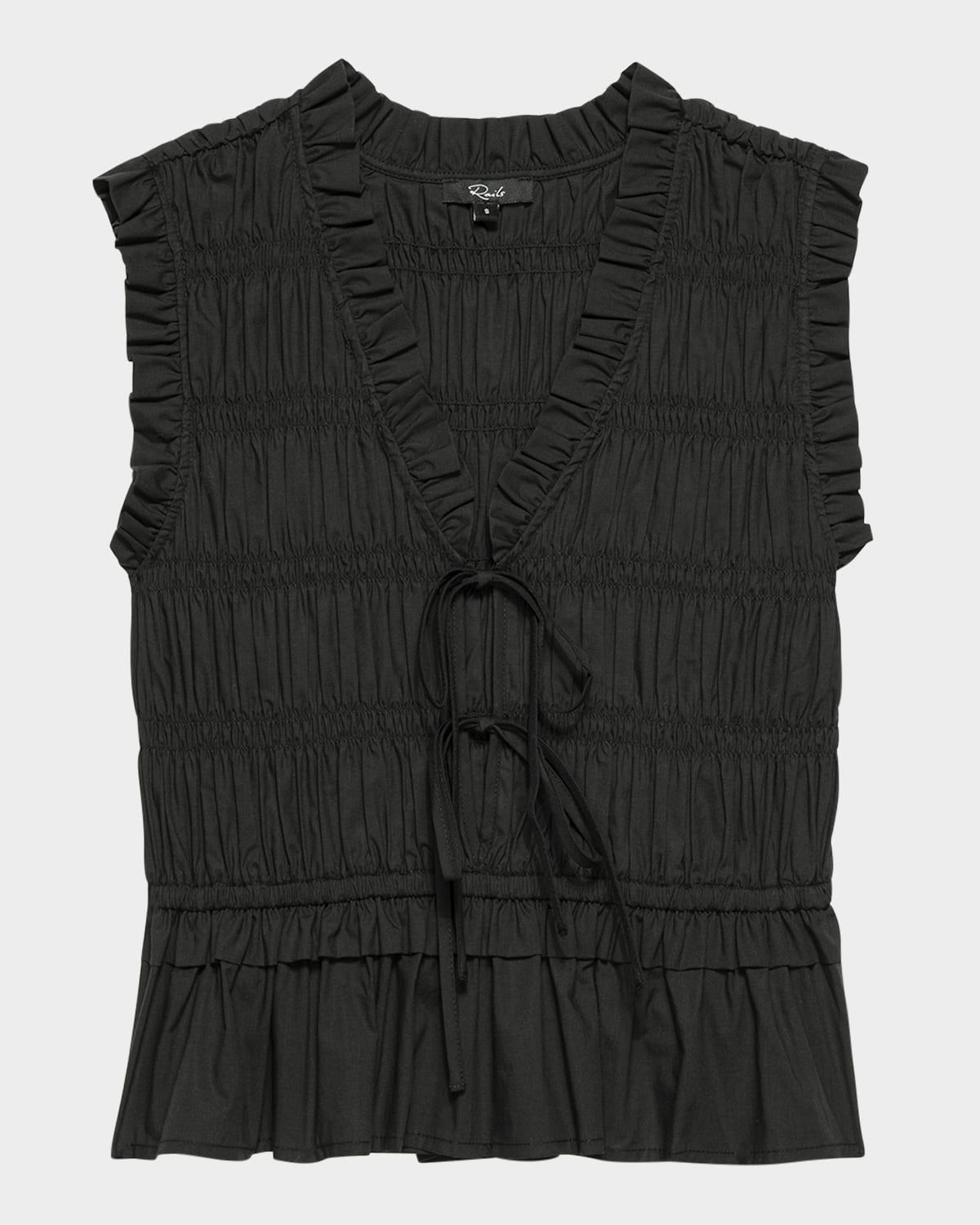 martine shirred peplum blouse