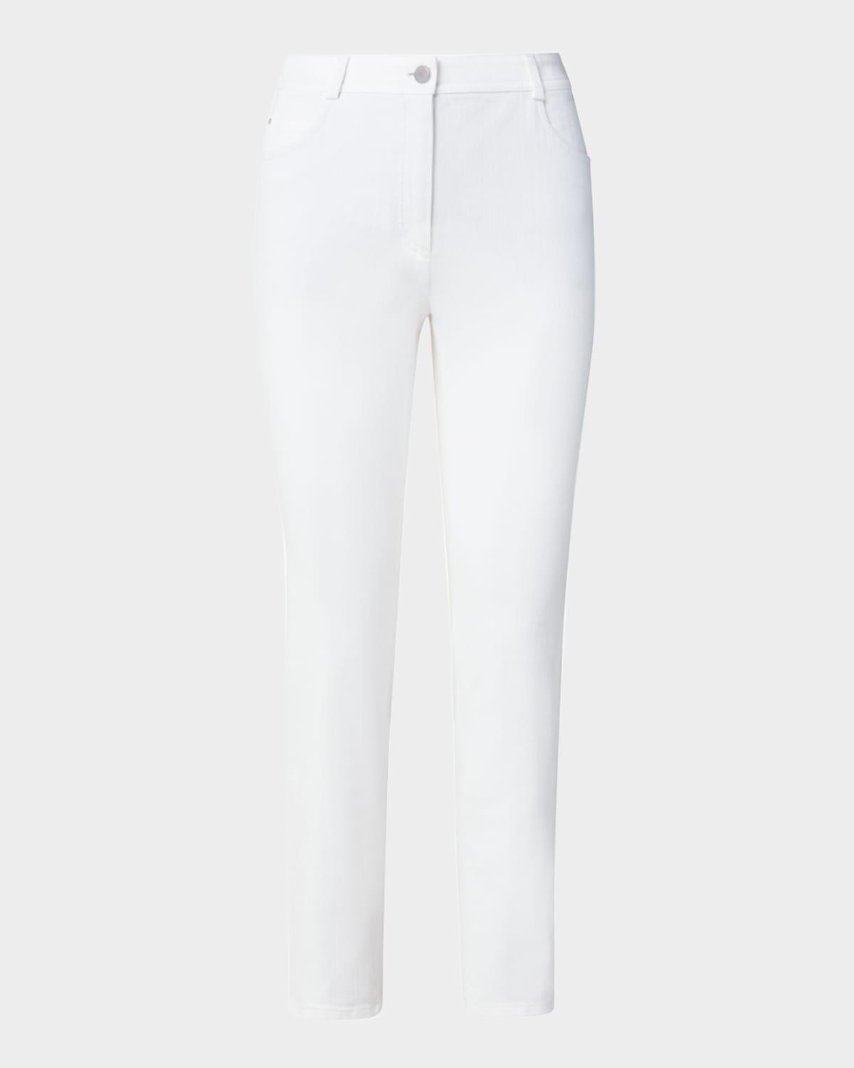 maru slim-leg ankle stretch denim pants