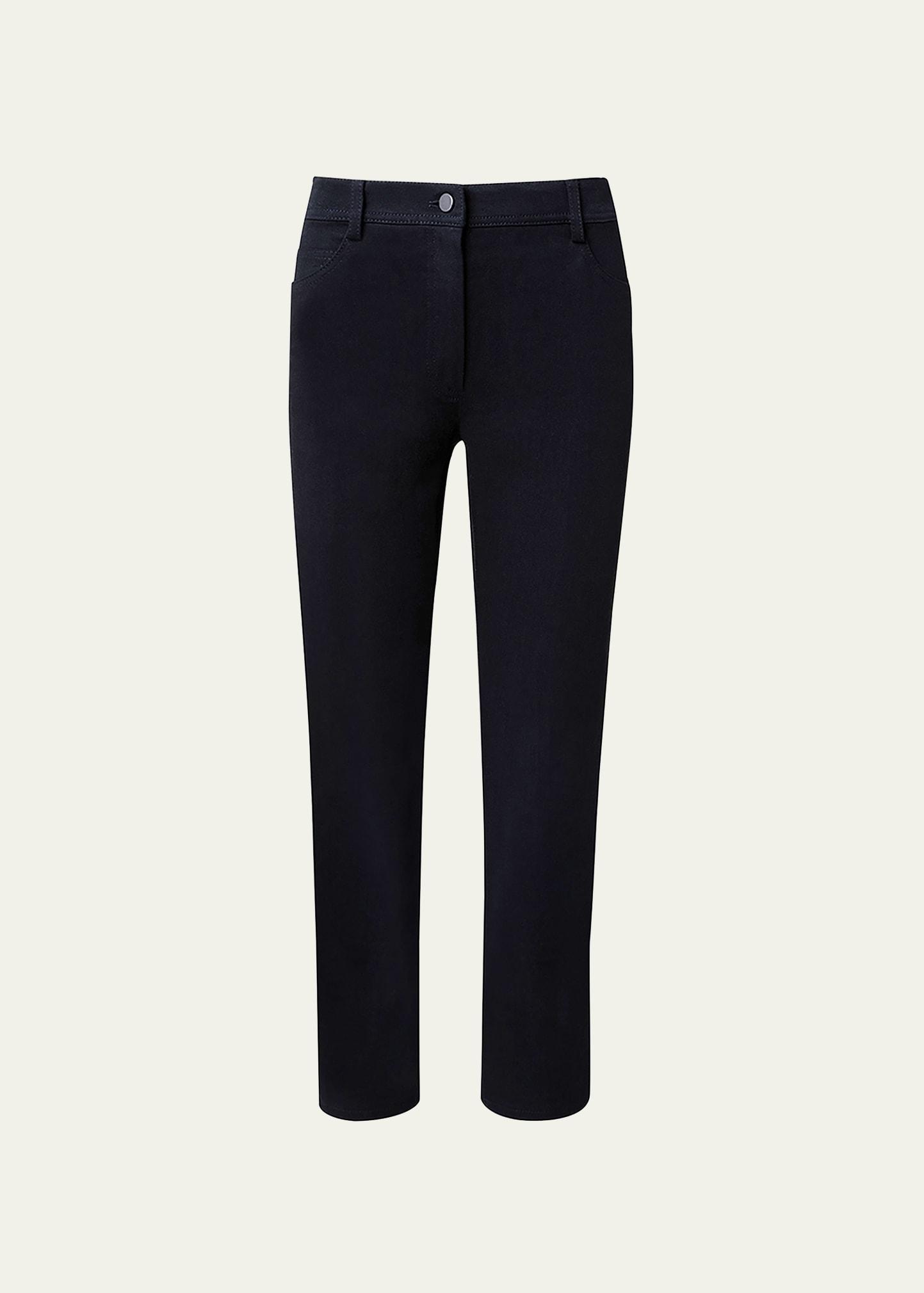 maru slim-legs ankle stretch denim pants