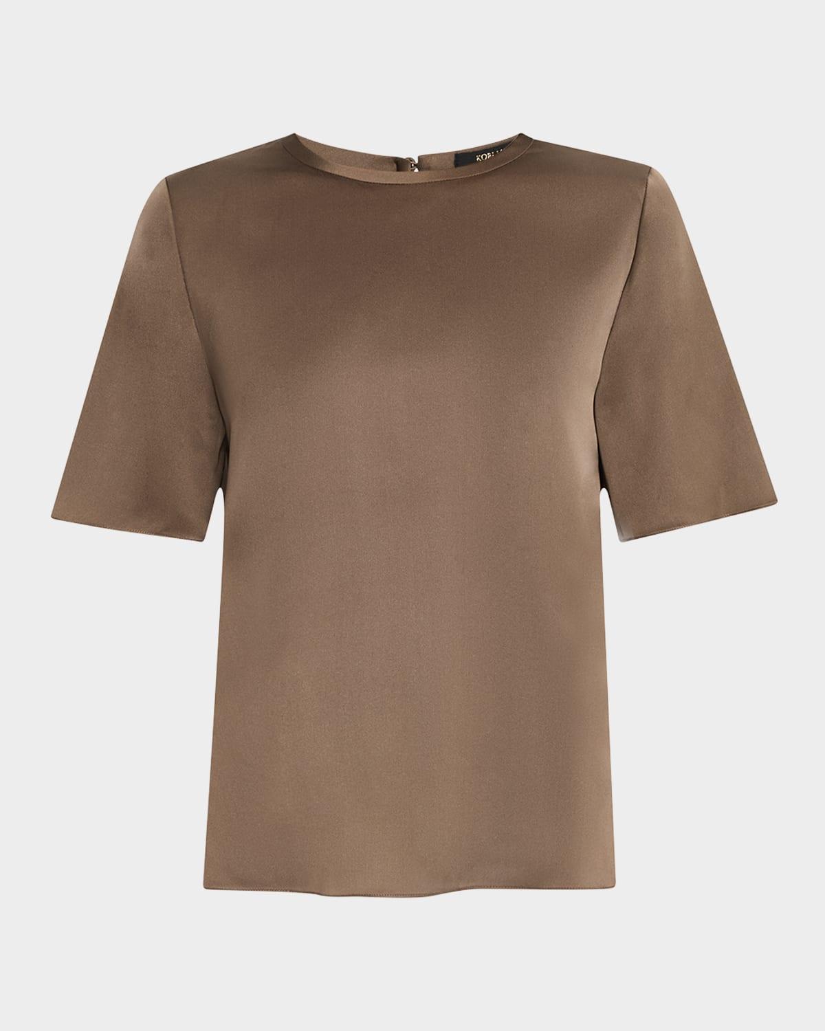 maryl crewneck silk blouse