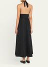 marylin camelia embossed cotton midi halter dress