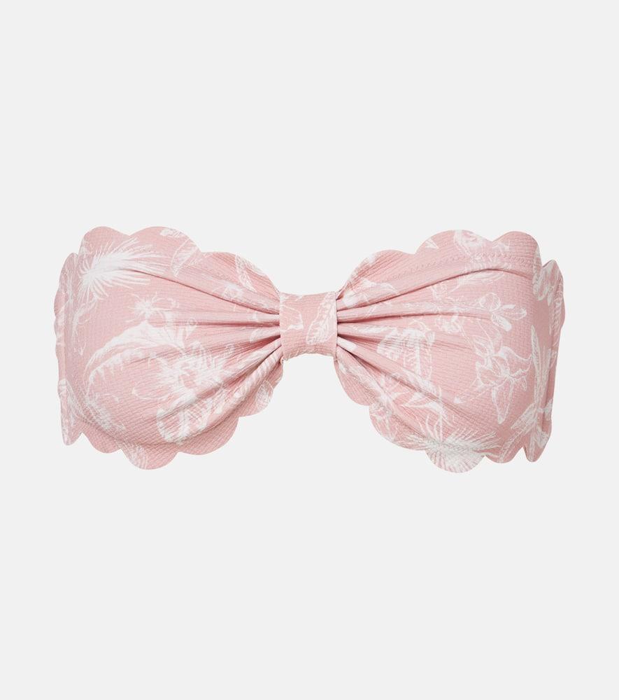 marysia antibes floral bandeau bikini top