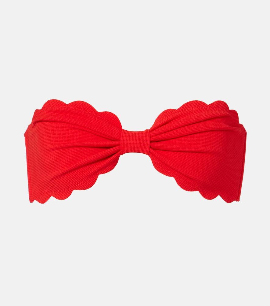 marysia antibes scalloped bandeau bikini top