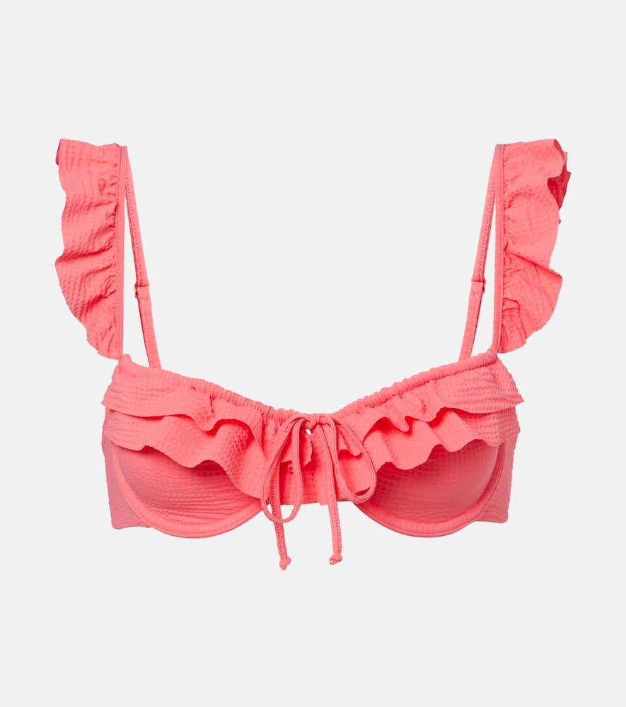 marysia seraphine ruffled bikini top