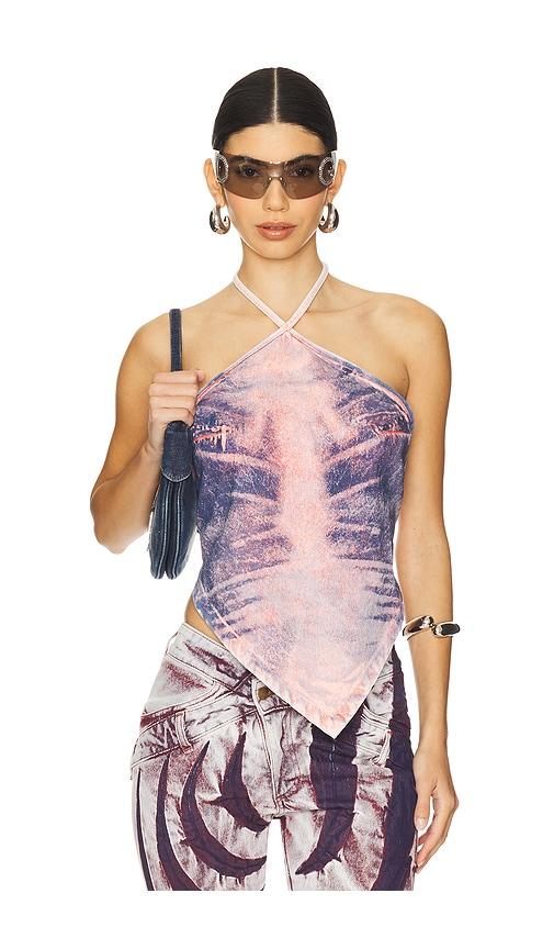 masha popova whisker bandana top in purple.