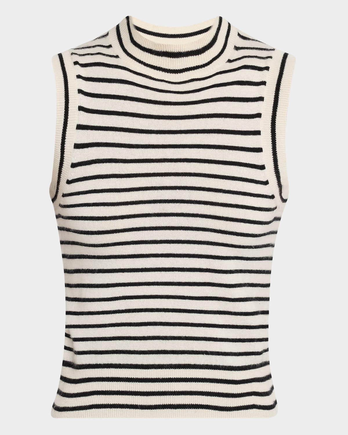 masha striped cashmere tank sweater