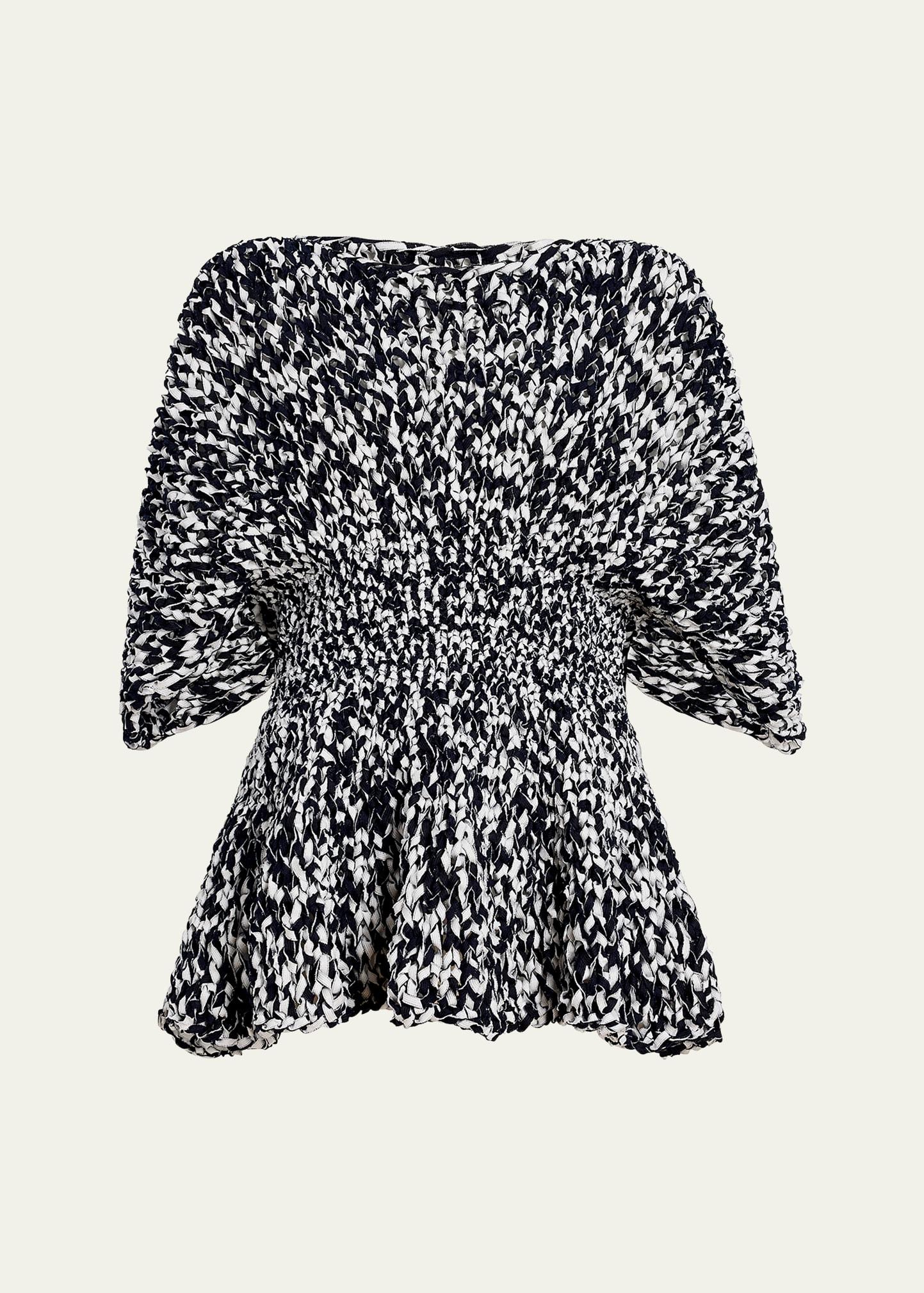mathilde peplum batwing cotton top