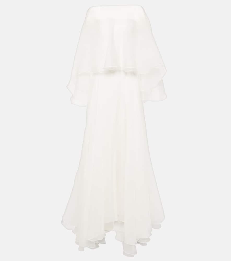 maticevski bridal dhalia caped silk gown