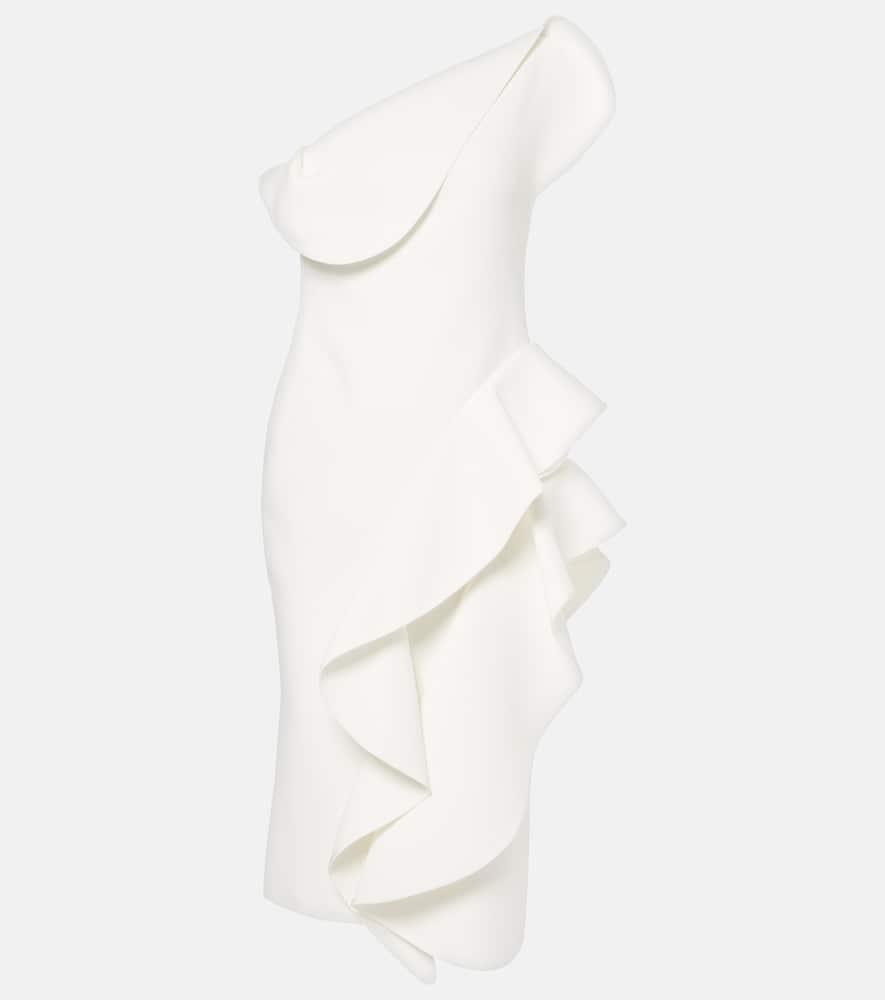 maticevski bridal rhythm ruffled midi dress