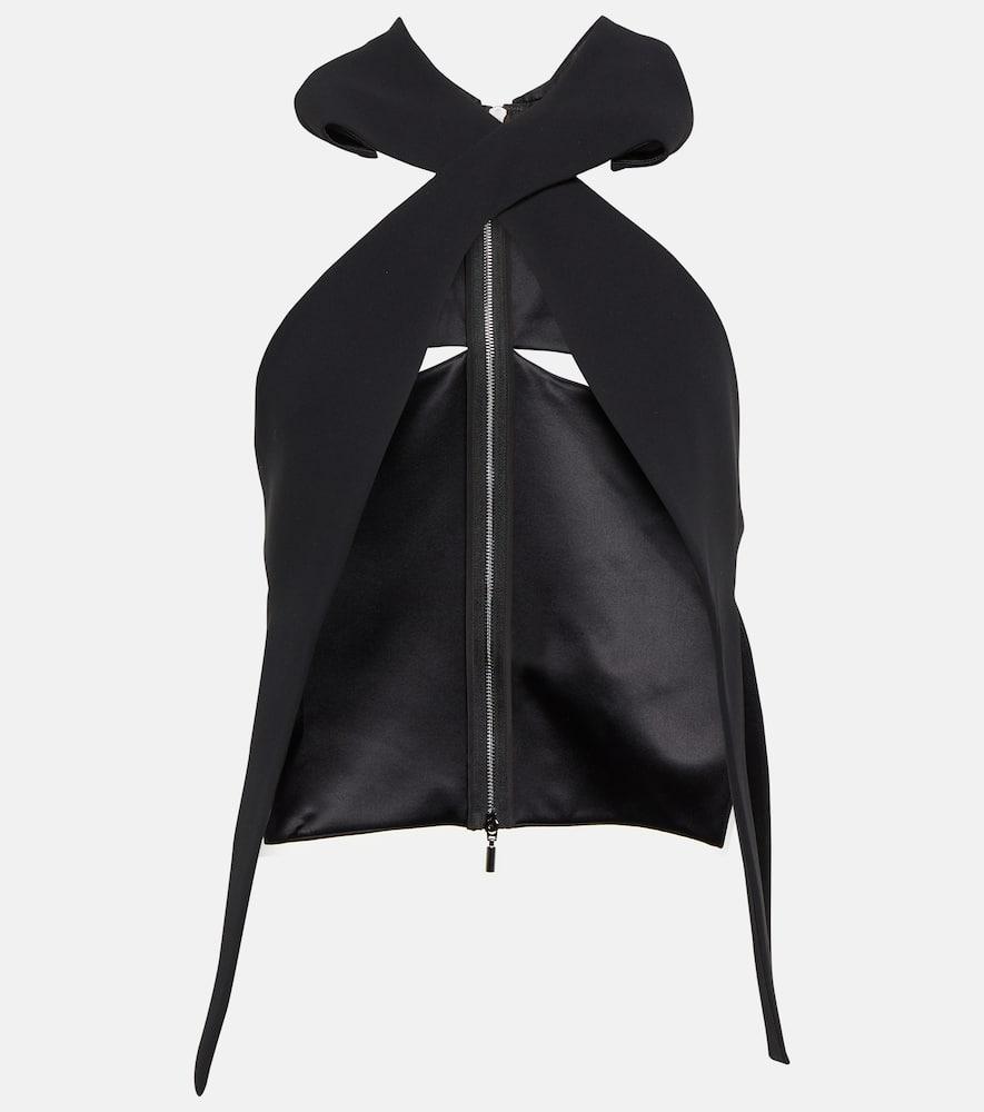 maticevski cross leaf halterneck cutout top