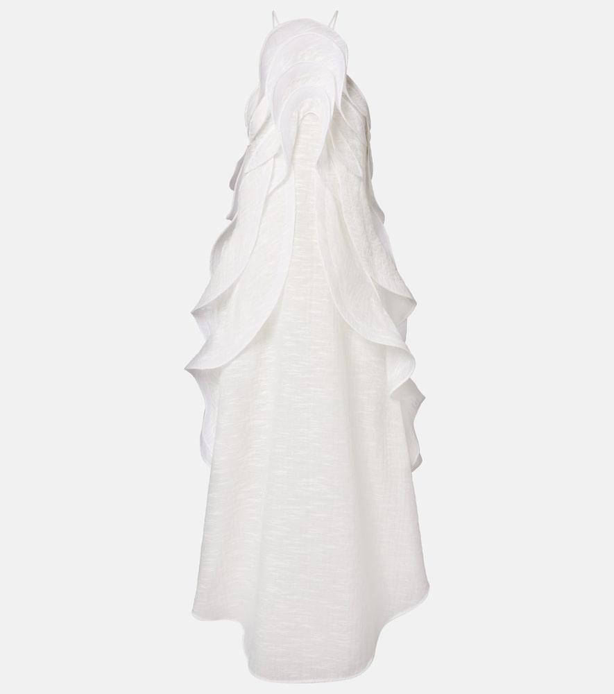maticevski délice wave ruffled maxi dress