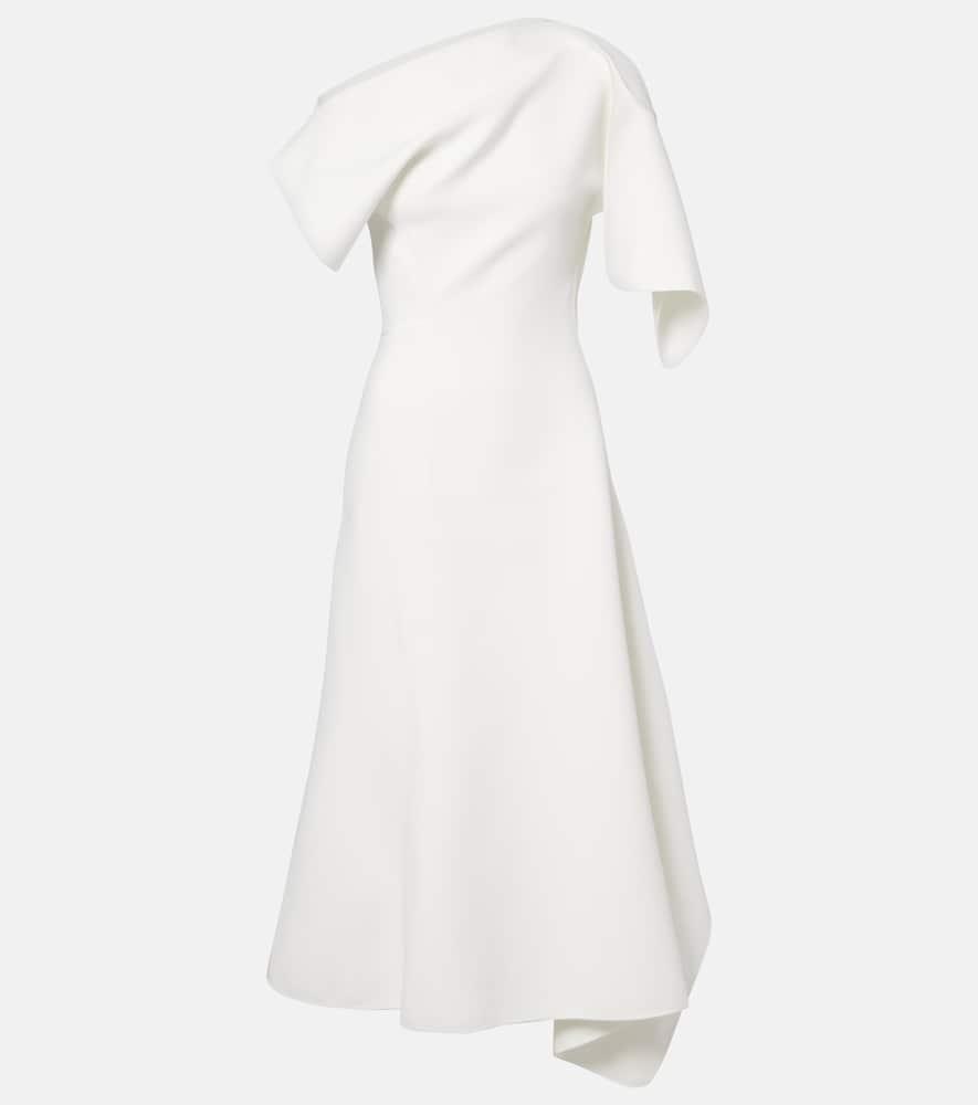 maticevski diadem draped asymmetric midi dress