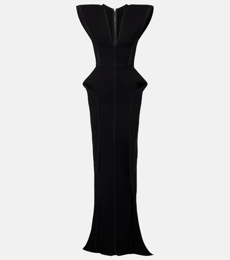 maticevski graduate peplum gown